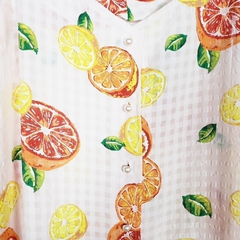 VINTAGE Preview Collection Lingerie citrus slip mini lemon orange - Picture 2 of 5